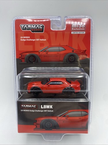 1/64 TARMAC LBWK WORKS DODGE CHALLENGER SRT HELLCAT WIDEBODY RED MIJO ...
