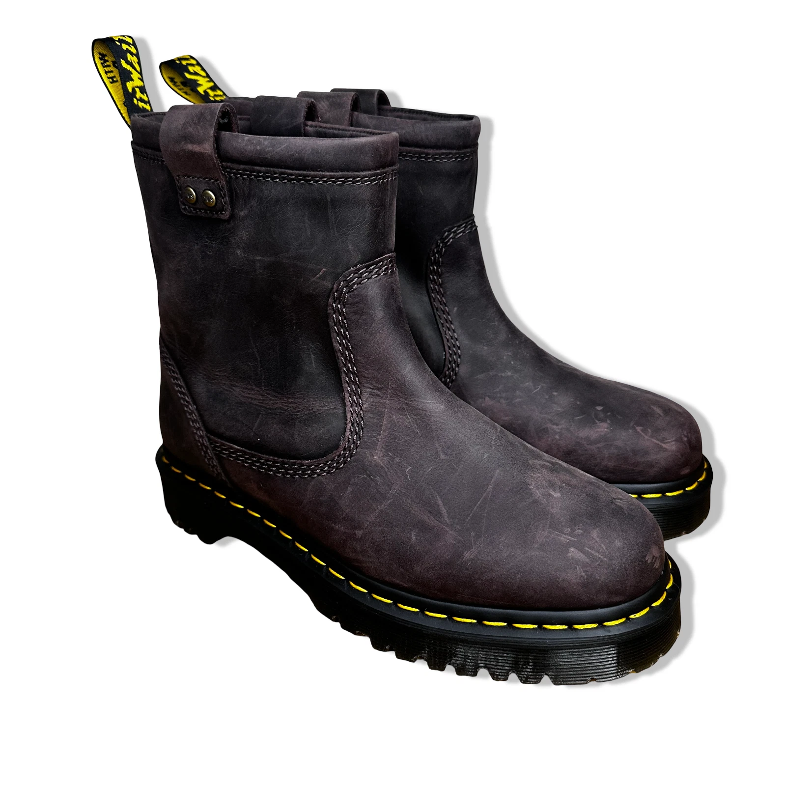 Dr Martens Anistone Lo Brown Leather Boots Sole Detail