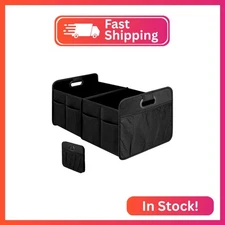 Simple Deluxe 2 Compartments Trunk Organizer for Car/SUV, Collapsible 600D Water