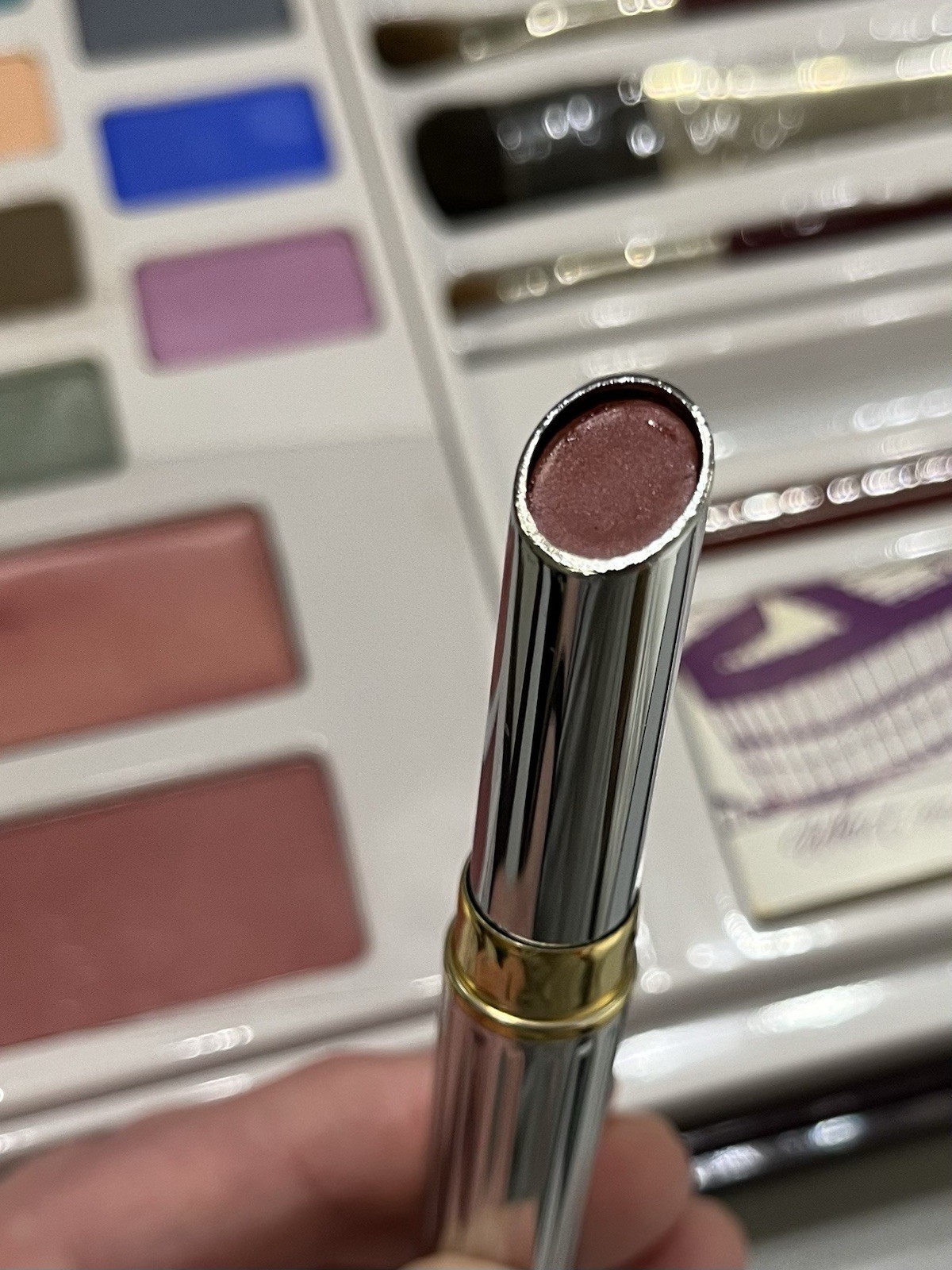 Rare NIB Vintage Charles Of The Ritz Makeup Pallet and Brush Set Unused w/ Tag 