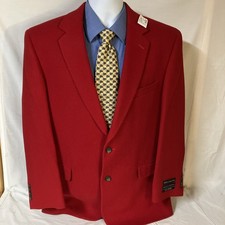Jos. A. Bank Executive Mens Blazer Jacket Coat 43R 43 R 100 Camelhair Red NWT