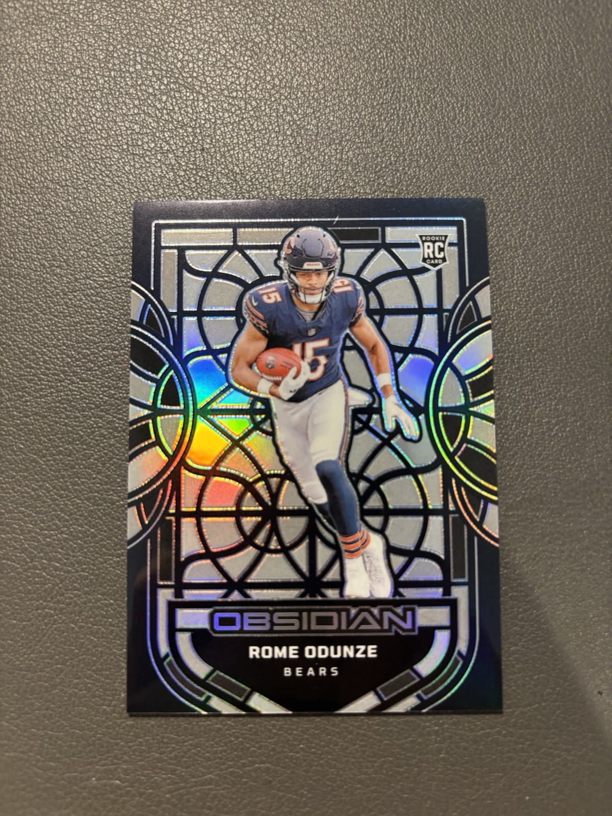 2024 Panini Obsidian Rome Odunze Stained Glass #14 Case Hit SSP Rookie RC