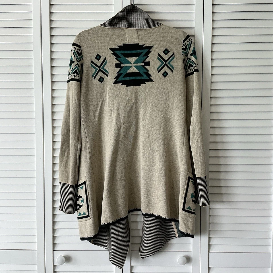 Cárdigan Anthropologie Between Me & You Mujer Talla M Manga Larga Boho Algodón Azteca Foto 3 de 4