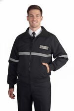 Men's Three Season Reflective Security ID Jacket with Reflective Taping