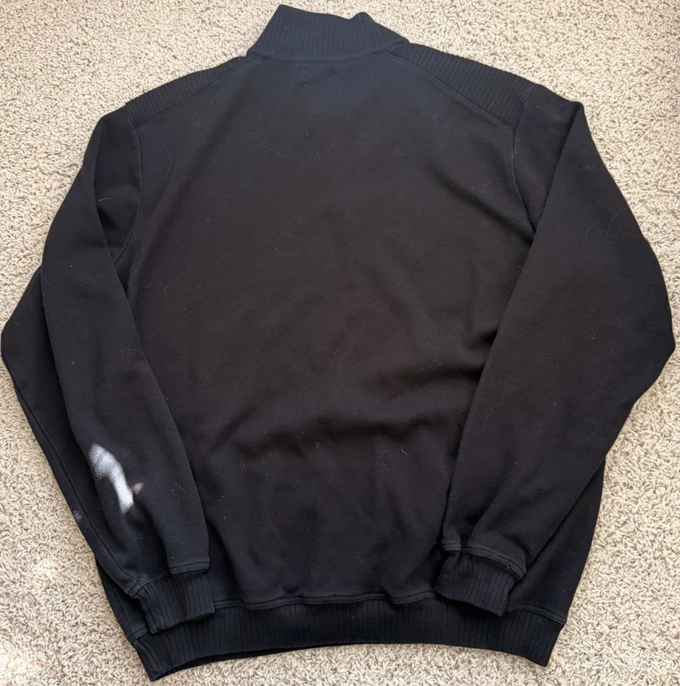 Suéter para hombre St Croix negro vintage con cremallera en cuarto talla 2XLT Foto 2 de 4