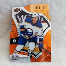2021-22 Upper Deck Allure Arttu Ruotsalainen Orange Slice Die-Cut Rookie Card. rookie card picture