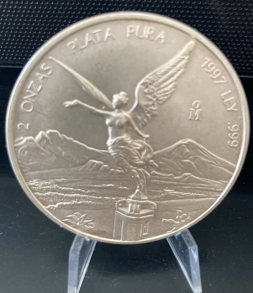 MESSICO 5 ONCE ARGENTO ANNO 1997+ MESSICO 2 ONCE ARGENTO ANNO 1997 PLATA PURA - Immagine 3 di 4