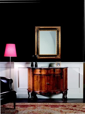 Italienische Möbel Design Kommode Schrank Braun Luxus Holz Stil Barock Anrichte - Bild 1 von 4