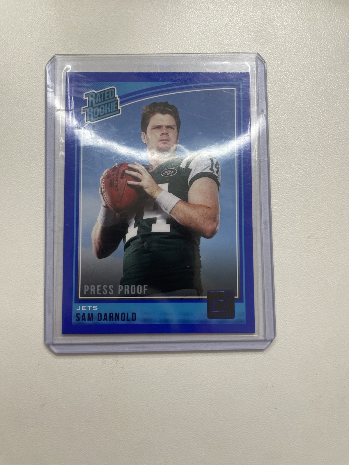 Sam Darnold Panini Donruss #301 Press Proof Blue