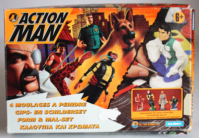 VERY RARE 1997 ACTION MAN MOLDS MAL SET NINJA DR X AQUA POLICE