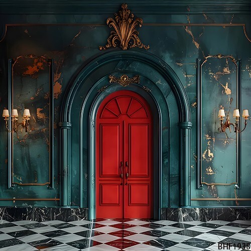 10'x20'CP Arch Column Pumpkin Scenic Microfiber Fabric background