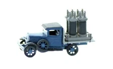 HO Scale 1920s Truck hauling Electrical Transformers FINISHED 1/87 vehicle
