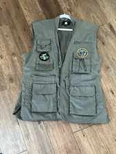 Tactical Vest Men's Large OD Green Plain Clothes Concealed Carry Pockets Rothco