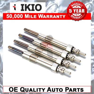 Ikio 4x Diesel Heater Glow Plugs For Alfa Romeo Fiat Lancia Saab Vauxhall 1.9 CD