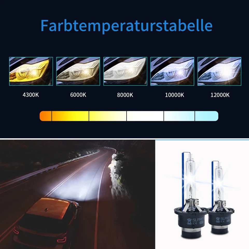 Xenon Brenner 2x D2S Scheinwerfer Lampe 35W BLACK EDITION passend für Opel Astra - Bild 3 von 4