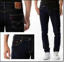 100 Original Levi's 511 Slim Fit Men's Riveted Jeans - Dark Blue RRP  95.99