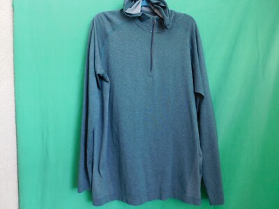 ''Stretch Your Head''Herren Sportshrt gr.XL.Dunkelgrün-meliert.Raglan Lang Ärmel