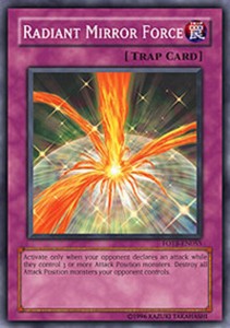Radiant Mirror Force - FOTB-EN055 - Super Rare - 1st Edition x3 - Lightly Played