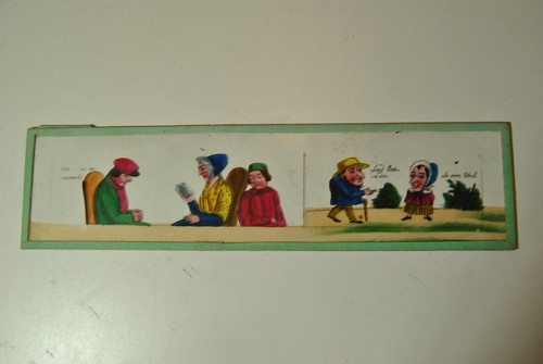 Bündel 2 Platten Glas- Windlicht Magisch Antik 19 Jh XIX Platten - Picture 2 of 4