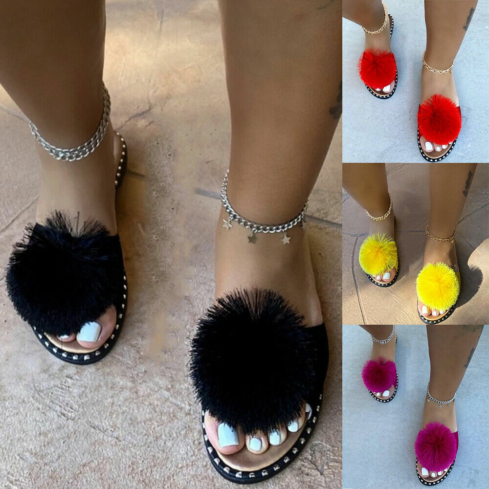 PANTOFOLA D’ORO Ciabatte da donna soffici sandali alla moda slide scarpe basse outdoor slip on