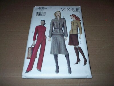 Vogue Pattern 7389 ~ Misses' Semi-Fitted Jacket, Skirt & Pants ~ Sz 8,10,12  Unc