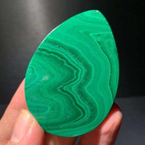 Campione minerale grezzo a grappolo trasparente Malachite lucida naturale 50G - Foto 10 di 12