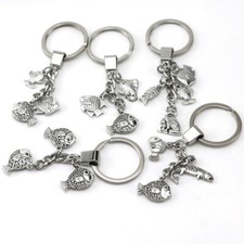 New Fish Cat Clownfish Keychain Key Ring Accessories Bag Pendant Gift Metal