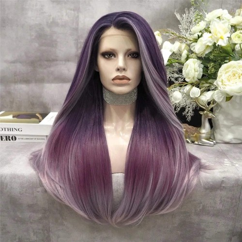 Grape Purple Fade Long Wig - Picture 2 of 2