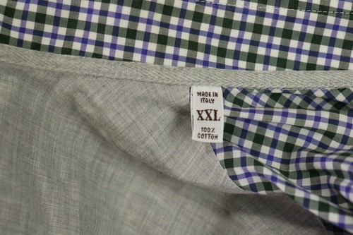 BRUNELLO CUCINELLI Slim Fit Multi Check Langarm Hemd mit Knopfleiste Größe XXL - Bild 18 von 18