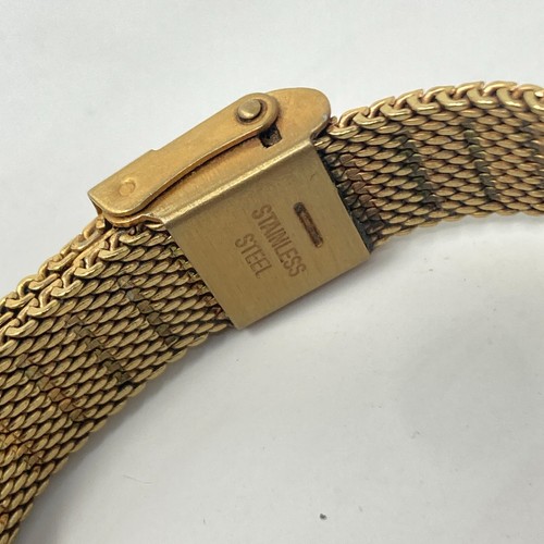 Vintage Citizen Watch Women Gold Tone 24mm Black Dial Date Mesh Band New Battery - Picture 10 of 19
