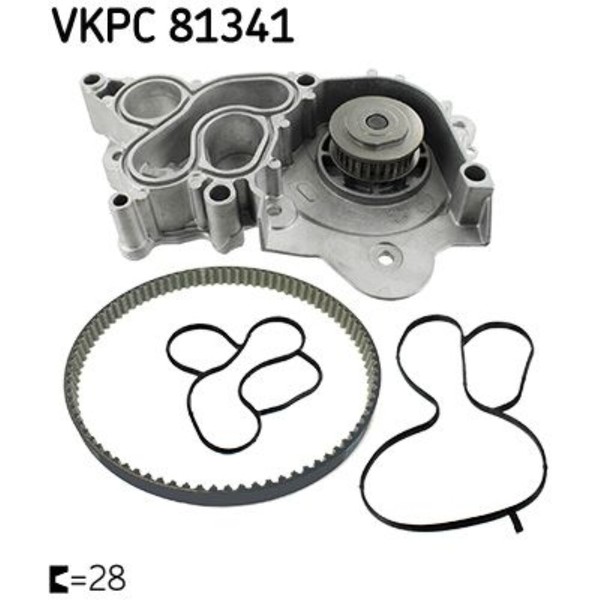 SKF Wasserpumpe FüR VW Polo 6R 6C 6R_ AW1 BZ1 Golf VII 5G1 BE1 BQ1 Vkpc 81341-image
