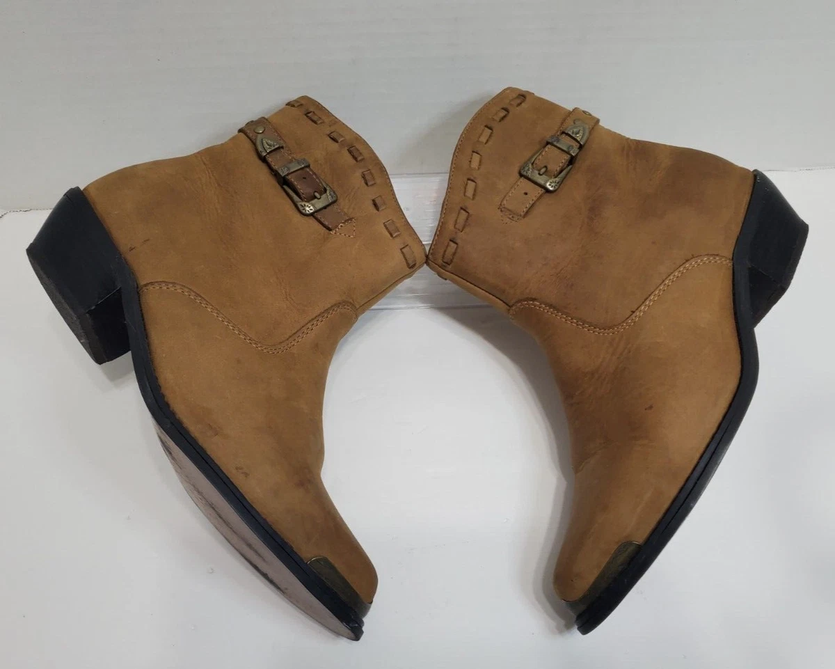 DINGO Women s Size 8 DI 564 Brown Leather Crazy Horse Side Zipper