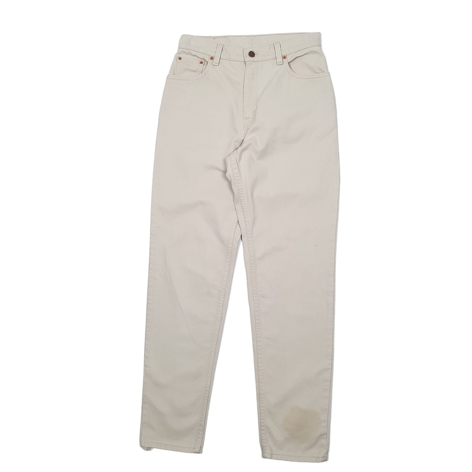 LEVIS 550 Jeans Relaxed Fit Cream Trousers Womens Made In USA Vintage 1990s UK10 image 2