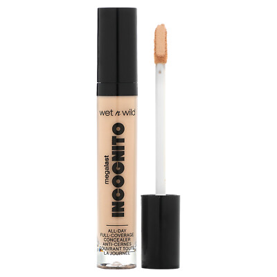 MegaLast, Incognito, All-Day Full-Coverage Concealer, 1111900 Light Honey, 0.18