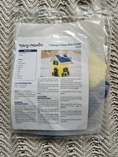 Mary Maxim COTTAGE Tissue Box Cover Plastic Canvas Kit 22304