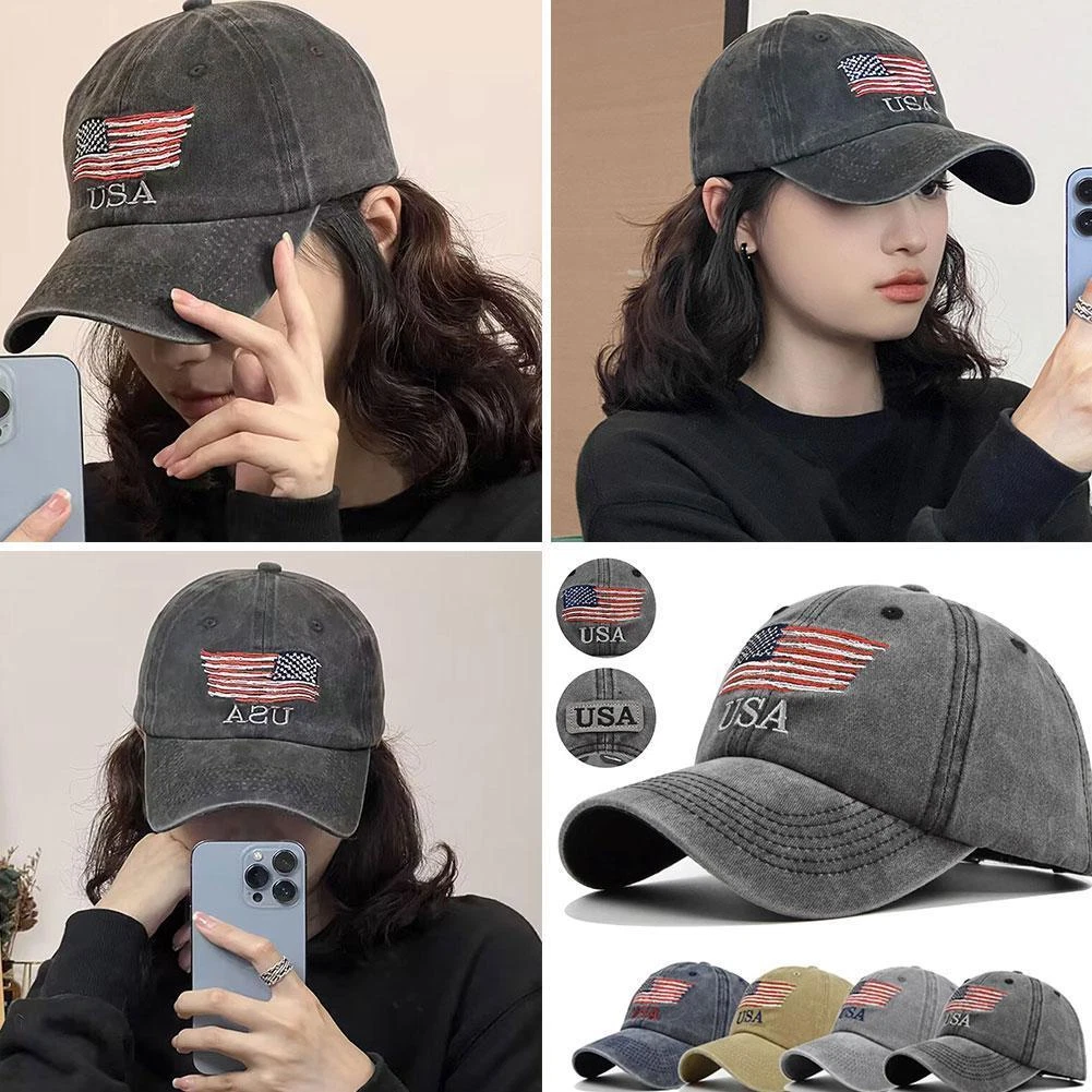 Baseball cap with sales american flag patch