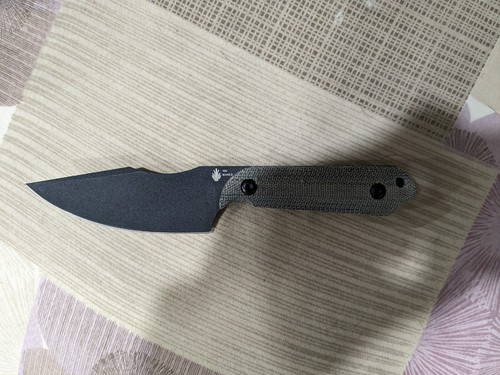 Kizer CPM-10V Maverick Customs Harpoon Fixed Blade Knife Micarta3.94" Black - Picture 4 of 10