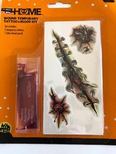 Wound Temporary Tattoo  Blood Kit Costume Make-Up Halloween