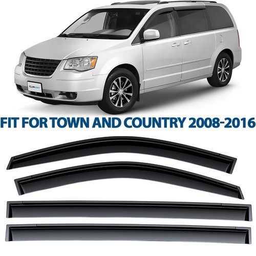 Rain Guards Vent Visors Shade for 2008-2016 Chrysler Town and Country - Afbeelding 1 van 10