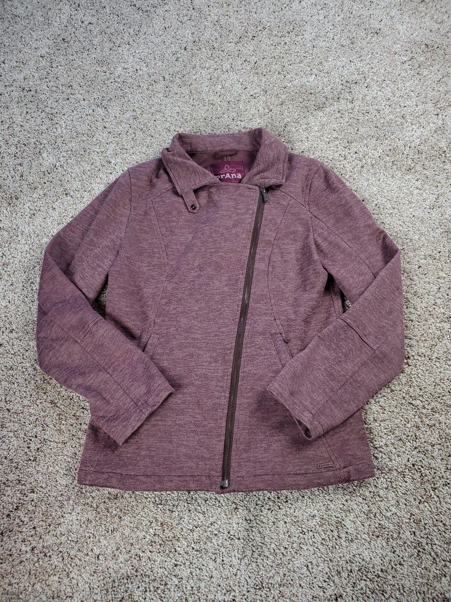 Prana Marabelle Softshell Jacket Small Womens Purple Full Zip Pockets