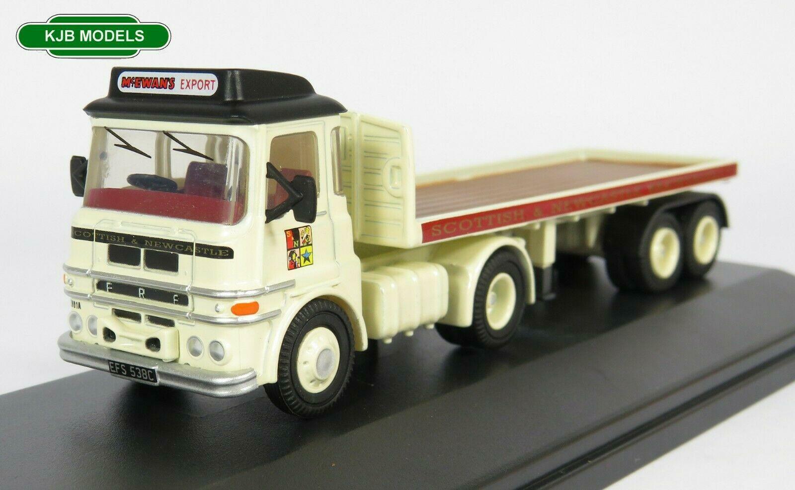 BNIB OO GAUGE OXFORD 1:76 76LV005 ERF LV Flatbed Lorry Scottish & Newcastle