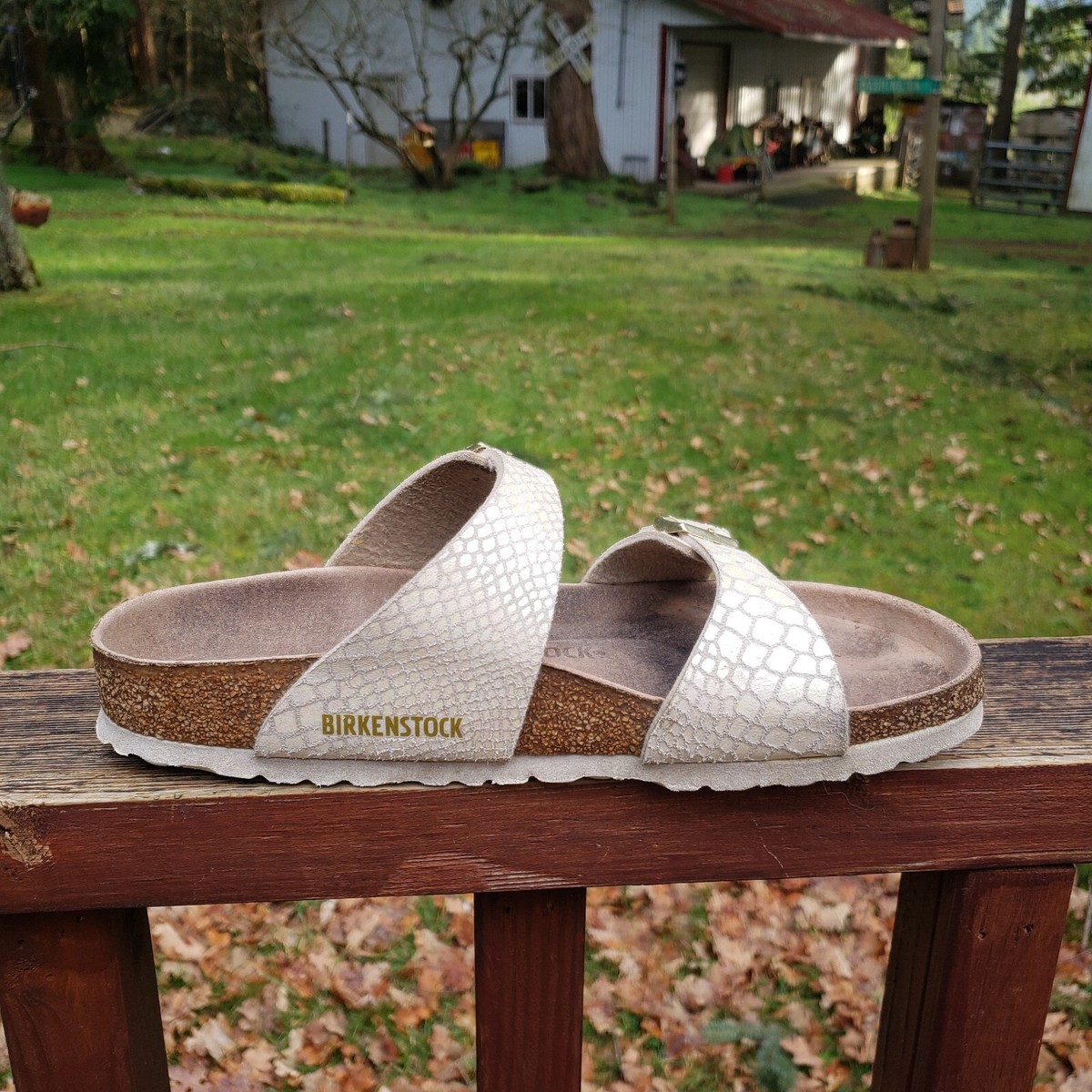 Birkenstock Iridescent Scale/Mermaid Looking Arizona Sandal - 40