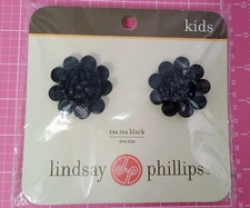 Lindsay Phillips Interchangeable Kids Shoe Snaps Zsa Zsa Black Buttons Open Box