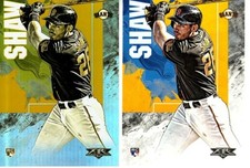 CHRIS SHAW 2019 TOPPS FIRE GOLD MINTED PARALLEL & BASE ROOKIE CARD 36 SF GIANTS