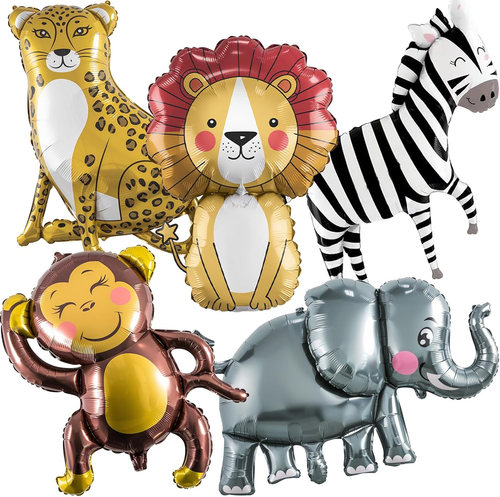 Jungle Safari Animals Balloons, Jungle Safari Theme Birthday Party Decorations,