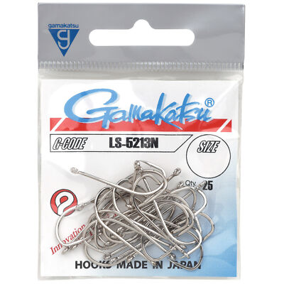Gamakatsu LS-5213N Hooks - 25 Wurmhaken, Angelhaken, Haken zum Fischen mit Wurm