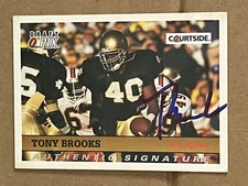 1992 COURTSIDE - DRAFT PIX - TONY BROOKS NOTRE DAME ROOKIE #55 AUTOGRAPH