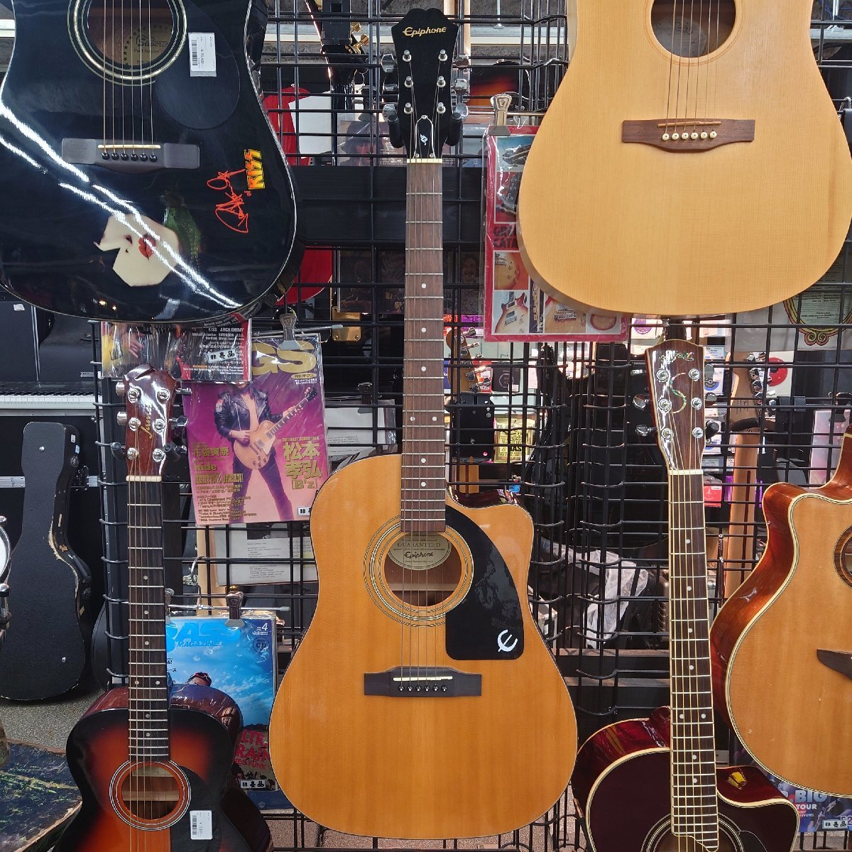 Epiphone AJ-100 TL 希少ブルー オイル漬け牛骨ナット ケース付 21070-3.jpg