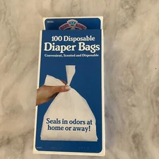 Baby King Disposable Diaper Bags Tie-Close Handle - READ FULL DESCRIPTION BELOW