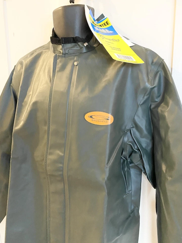 Grundens Commercial Fishing Clipper Jacket Model 81 Green NOS NEW Small $110 - Image 2 of 4